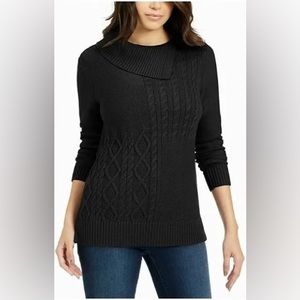 🖤CHARTER CLUB black knit chunky sweater.  M